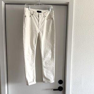 Banana Republic White Girlfriend Jeans